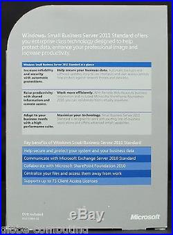 Retail Microsoft Windows SBS Small Business Server 2011 Standard T72-02719