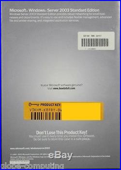 Retail Microsoft Windows Server 2003 Standard Edition inc 5 CAL P73-00001