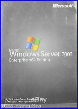 Retail Microsoft Windows Server 2003 x64 Enterprise 25 CAL