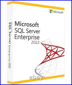 SQL Server 2022 Enterprise 64 Core, Unlimited CALs. Authentic Microsoft License
