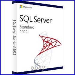 SQL Server 2022 Standard Core, Unlimited CALs. Authentic Microsoft License