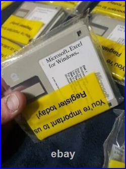 Ultra Rare NOS Windows Microsoft Floppy Install Word Excel Powerpoint