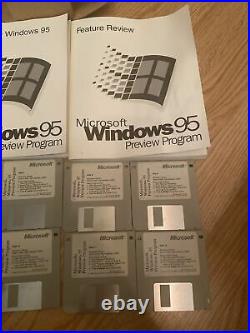 Vintage windows 95 preview program disks and paperwork rare