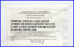 Win Server 2008 Terminal Services 5 CAL RDS Fujitsu Remote Desktop 10601118020