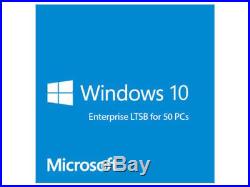 Windows 10 Enterprise 2016 LTSB 64/32 bit for 50 PCs 24Hr Delivery