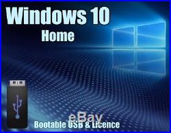 Windows 10 Home 64bit Licence key + bootable USB 100% genuine