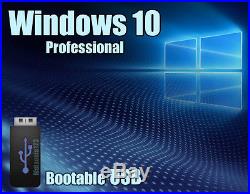 Windows 10 Pro Professional 64bit Licence + bootable USB key 100%Genuine