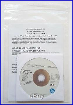 Windows 2008 Server Enterprise R2 HP ROK inkl. 25 CAL 1-8 CPU deutsch EN IT RU