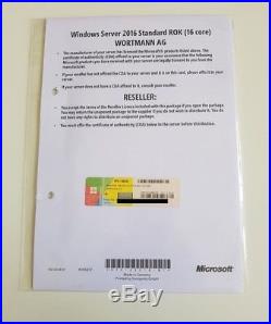 Windows 2016 Server Standard 16 Core 16 Kerne Vollversion multilingual deutsch