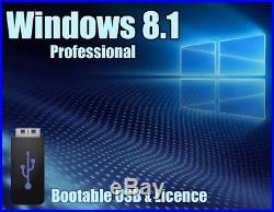 Windows 8.1 Pro Professional 64bit Licence key + bootable USB 100% genuine