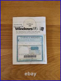 Windows 95 User Manual with Certificate Of Authenticity