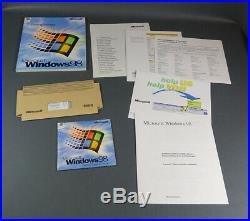 Windows 98 New Version CD-ROM Box Full Complete Set System+key Win98