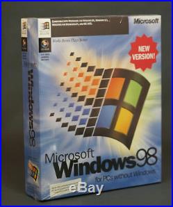 Windows 98 New Version CD Sealed Box Full Complete System+key Never Opened En