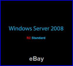 Windows Server 2008 R2 Standard 1-4 CPU + 5 CAL Lizenz COA + DVD Vollversion