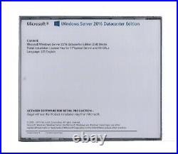 Windows Server 2016 Datacenter Edition with 50 CALs. Retail License, English