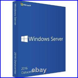 Windows Server 2016 Datacenter Edition with 5 CALs. Retail License, English