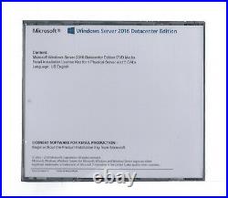 Windows Server 2016 Datacenter Edition with 5 CALs. Retail License, English