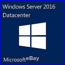 Windows Server 2016 Datacenter x64 Full 16 Core License + 25 user CAL + Install