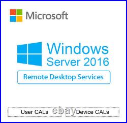 Windows Server 2016 RDS Remote Desktop Services Licenses 50 User/Devices USB