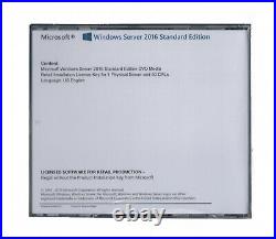 Windows Server 2016 Standard Edition with 50 CALs. New, complete, retail
