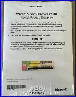 Windows Server 2016 Standard ROK 16 Core Hewlett Packard Enterprise NEW