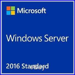 Windows Server 2016 Standard x64 Full 16 Core License + 25 user CAL + Install