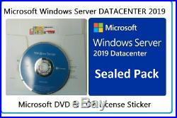 Windows Server 2019 Datacenter 64BIT DVD & COA 50 RDS+ 50 USER & 50 DEVICE CALs