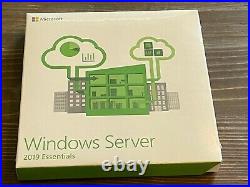 Windows Server 2019 Essentials Factory Sealed Retail DVD Box SKU G3S-01184