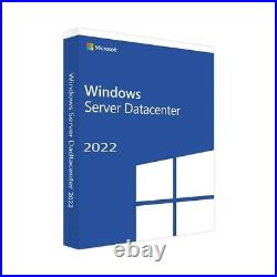Windows Server 2022 Datacenter Edition with 50 CALs. Retail License, English