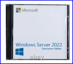 Windows Server 2022 Datacenter Edition with 5 CALs. Retail License, English
