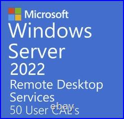 Windows Server 2022 RDS 50 User CAL 6VC-04397