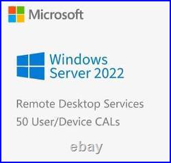 Windows Server 2022 Remote Desktop Services RDS CAL User/Device CALs