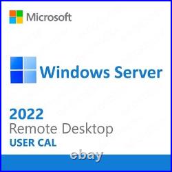 Windows Server 2022 Remote Desktop Services RDS CAL User/Device CALs