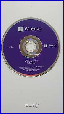 X 2 BULK PACKs of x 10 Microsoft Windows 10 Professional 64Bit DVD Disk